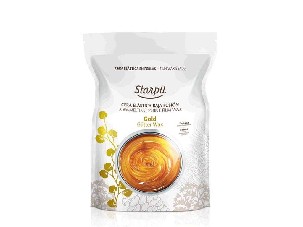 VOSEK ZA DEPILACIJO ELASTICA GLITTER GOLD, GRANULE, 1 KG
