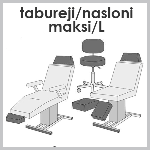 Prevleke za tabureje/naslone maxi/L