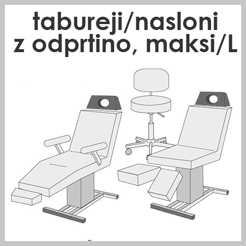 Prevleke za tabureje/naslone z odprtino maxi/L